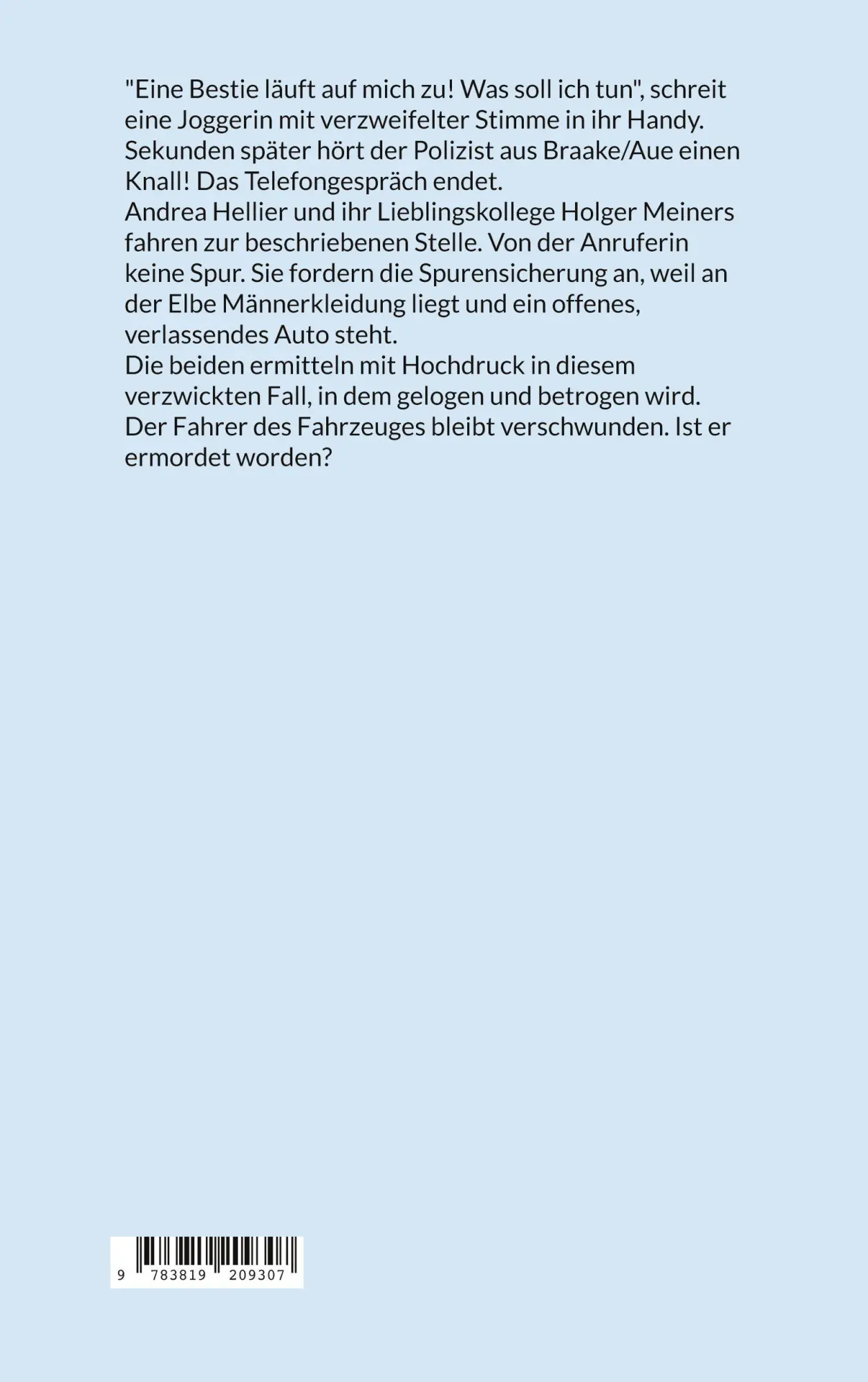 Rückseite: 9783819209307 | Vermisst an der Elbe | Christa Glang | Taschenbuch | Braake/Aue Krimi