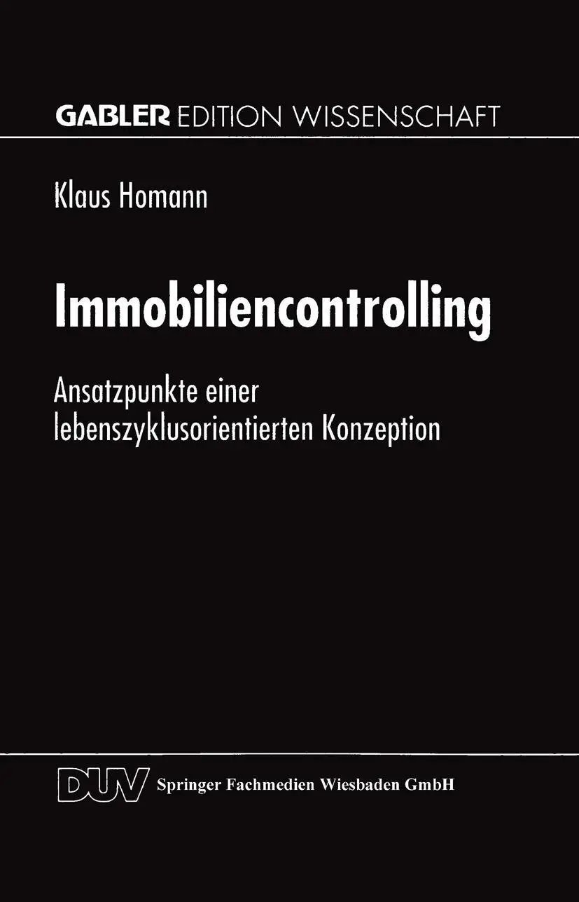Cover: 9783824469307 | Immobiliencontrolling | Klaus Homann | Taschenbuch | xxviii | Deutsch