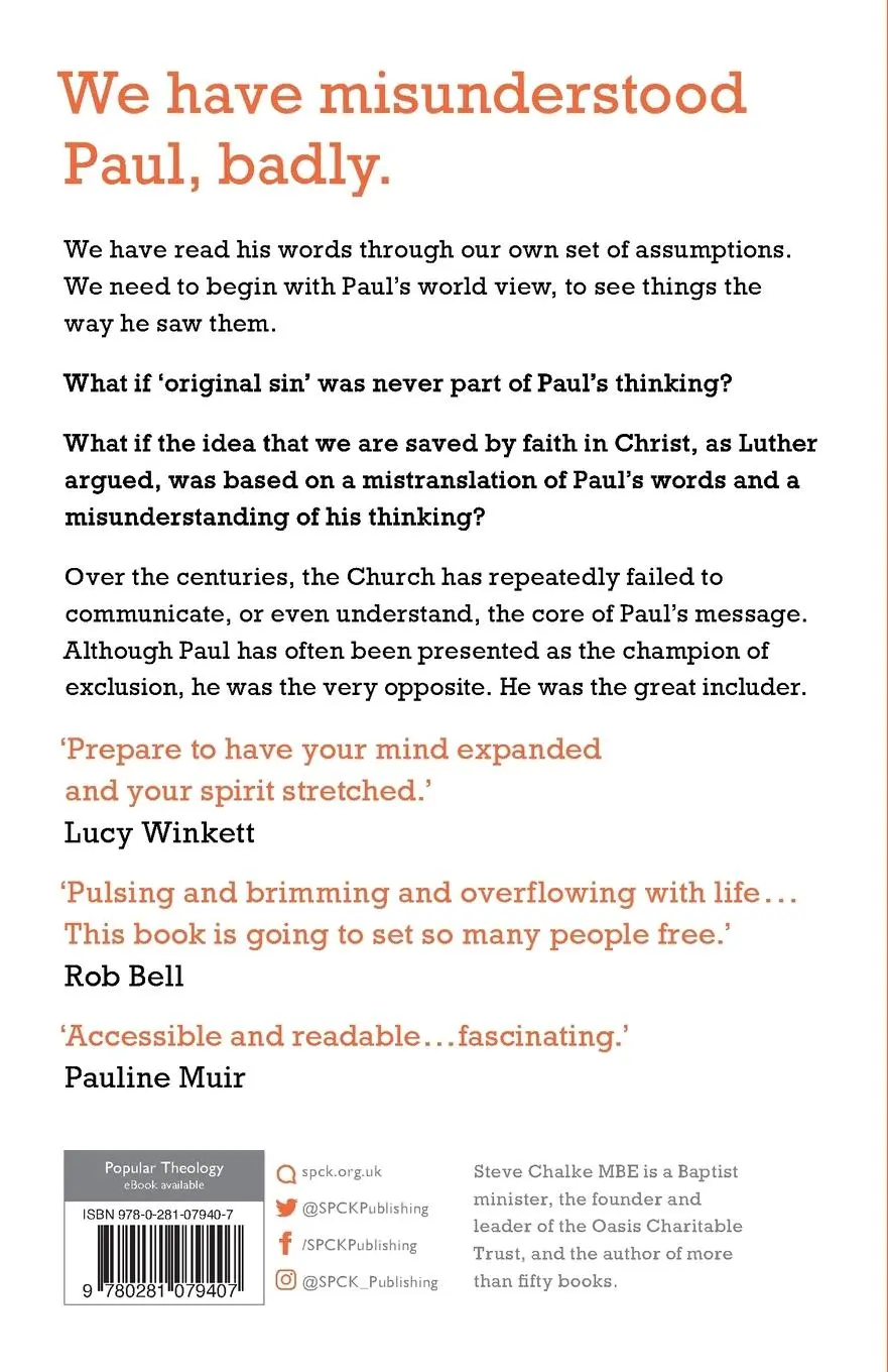 Rückseite: 9780281079407 | The Lost Message of Paul | Steve Chalke | Taschenbuch | Paperback