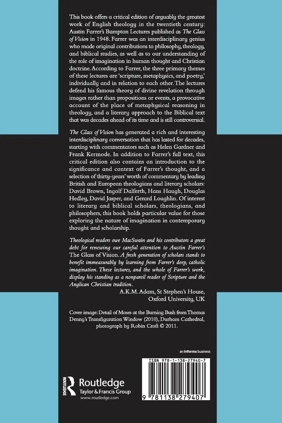 Rückseite: 9781138279407 | Scripture, Metaphysics, and Poetry | Robert Macswain | Taschenbuch