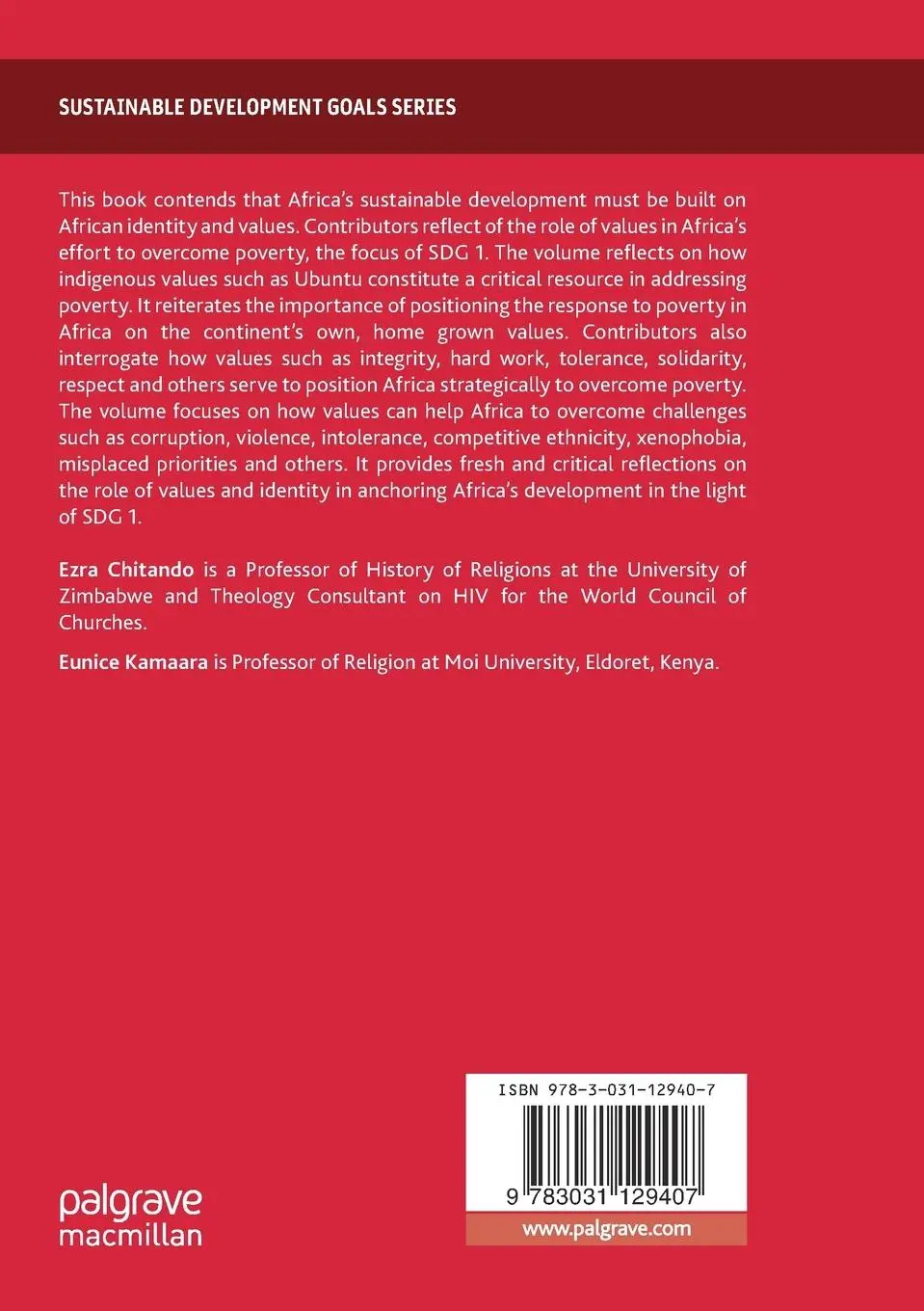 Rückseite: 9783031129407 | Values, Identity, and Sustainable Development in Africa | Taschenbuch