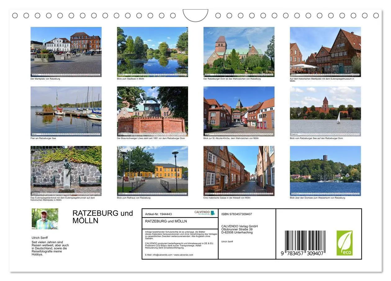 Bild: 9783457309407 | RATZEBURG und MÖLLN (Wandkalender 2026 DIN A4 quer), CALVENDO...