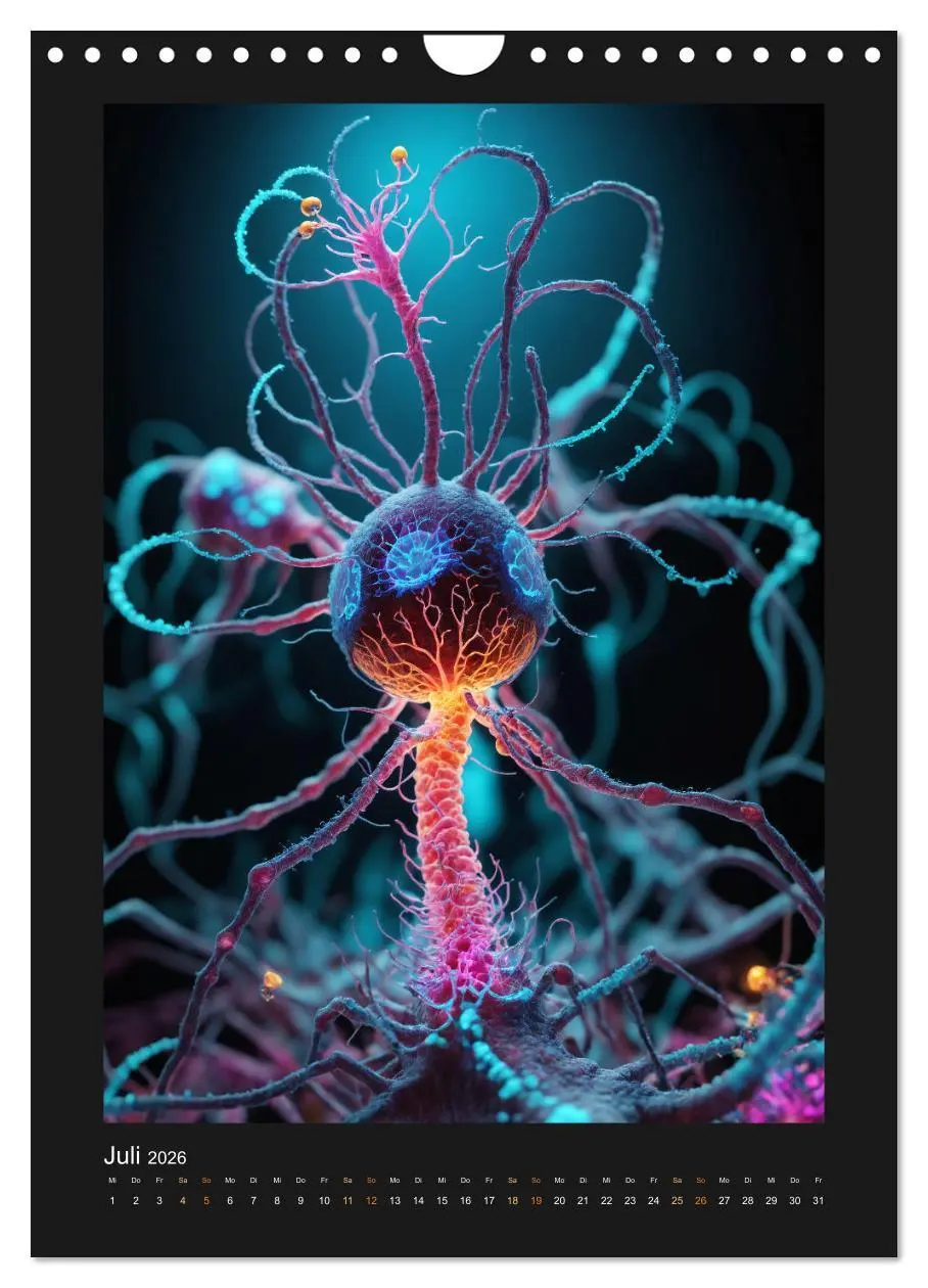 Bild: 9783516259407 | Leuchtende Mikrokosmen (Wandkalender 2026 DIN A4 hoch), CALVENDO...