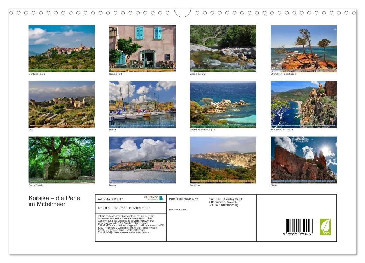 Bild: 9783569659407 | Korsika - die Perle im Mittelmeer (Wandkalender 2027 DIN A3 quer),...