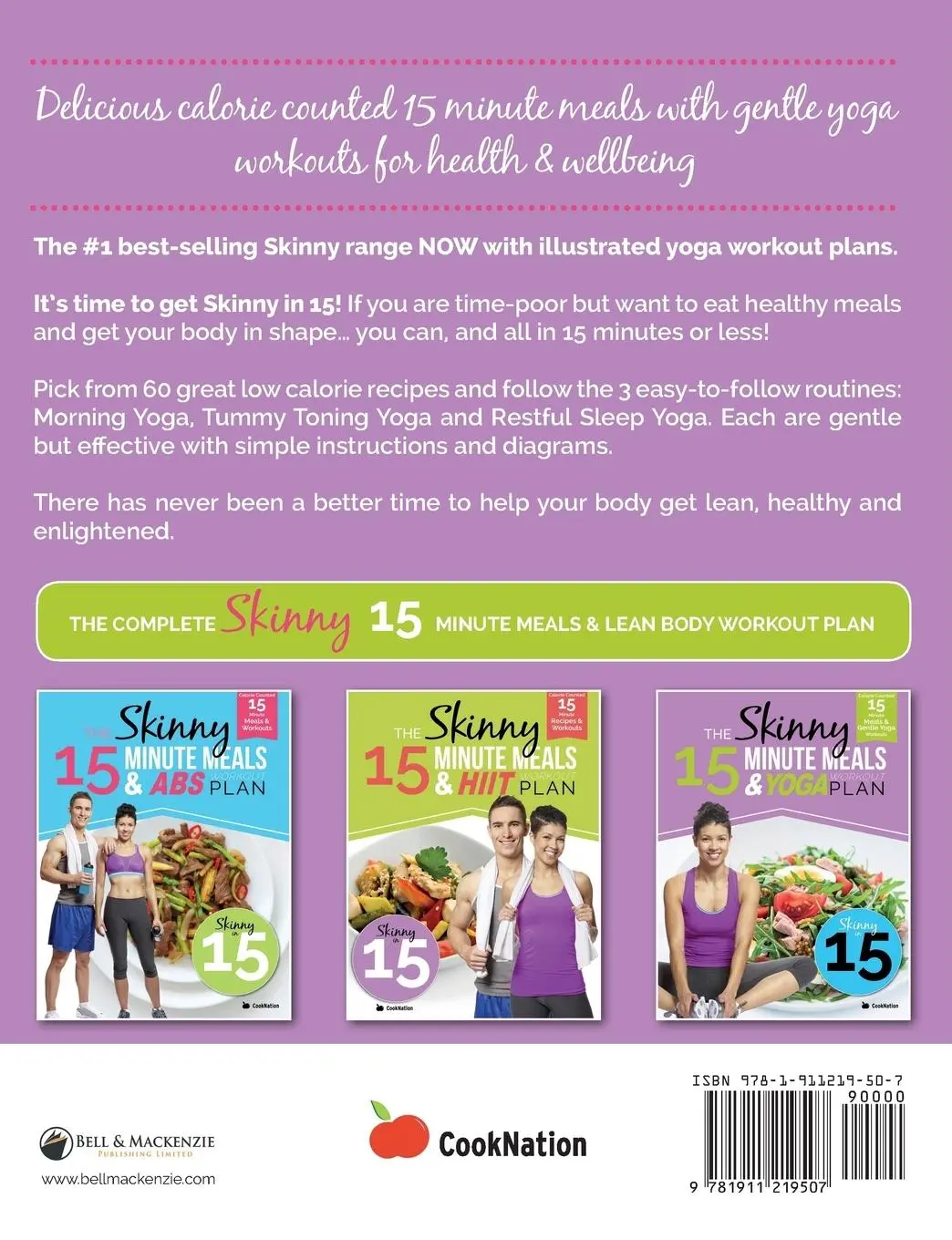 Rückseite: 9781911219507 | The Skinny 15 Minute Meals &amp; Yoga Workout Plan | Cooknation | Buch
