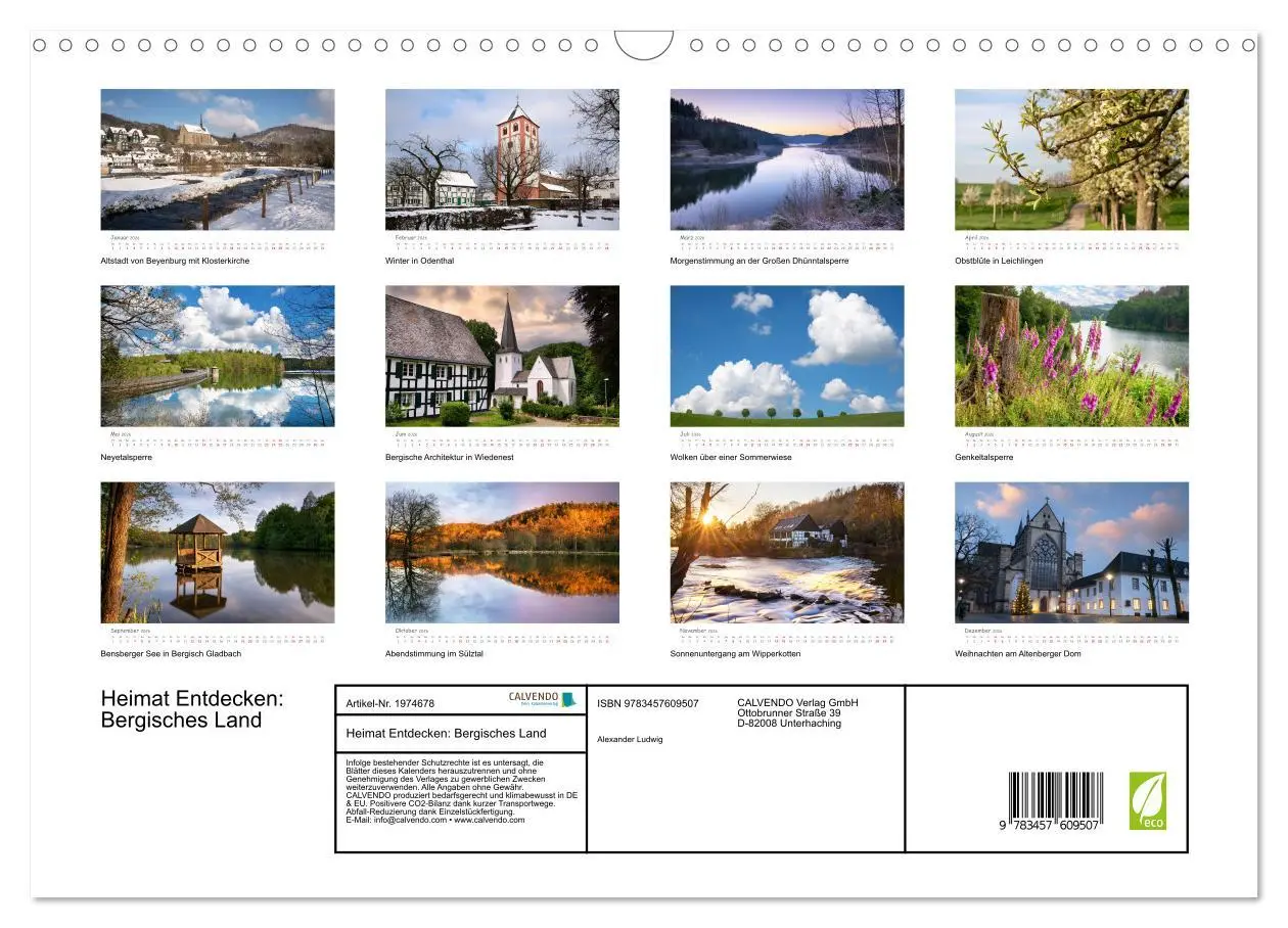 Bild: 9783457609507 | Heimat Entdecken: Bergisches Land (Wandkalender 2026 DIN A3 quer),...