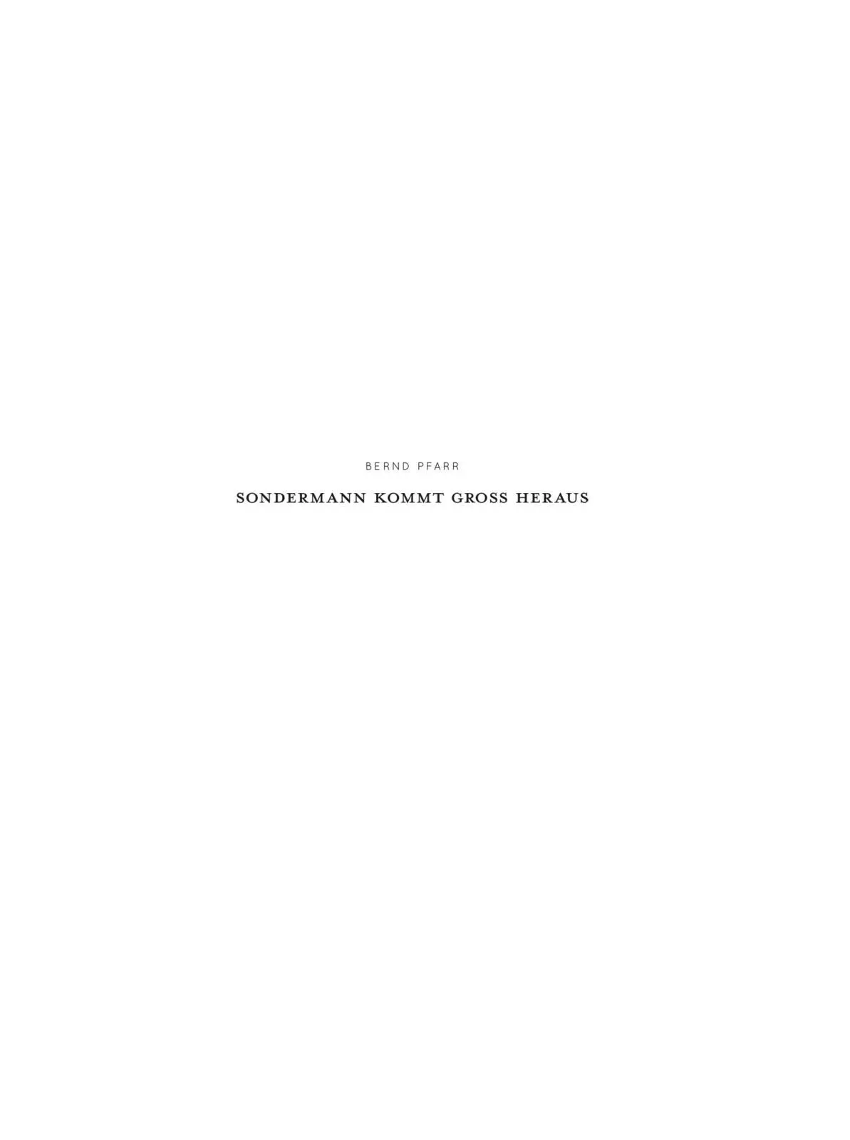 Bild: 9783551729507 | Sondermann | 1987 bis 2004 | Bernd Pfarr | Buch | 788 S. | Deutsch