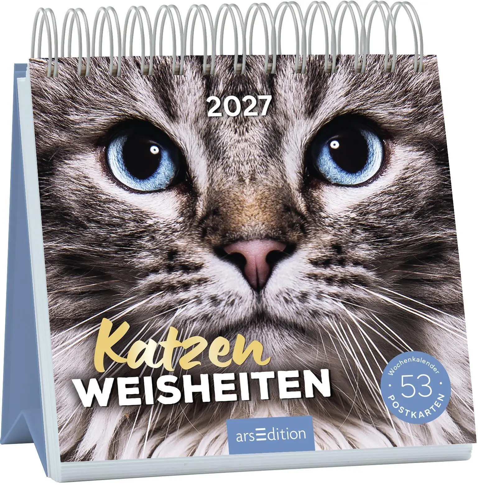 Cover: 4014489139607 | Postkartenkalender Katzenweisheiten 2027 | Kalender | Spiralaufsteller