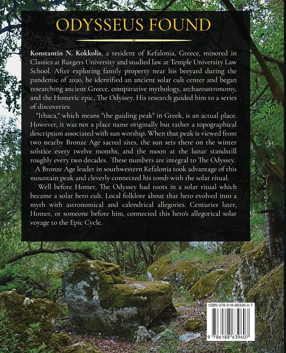 Rückseite: 9786188639607 | Odysseus Found | A Royal Tomb, a Hero Cult, and the Birth of a Legend