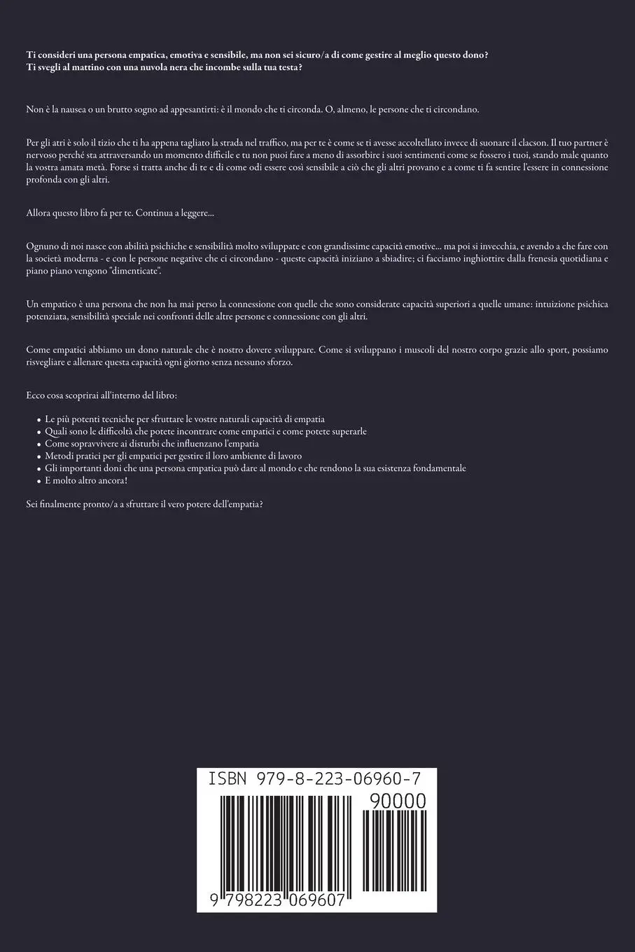 Rückseite: 9798223069607 | Capacità Empatiche e Psichiche | Simona Guadagnolo | Taschenbuch