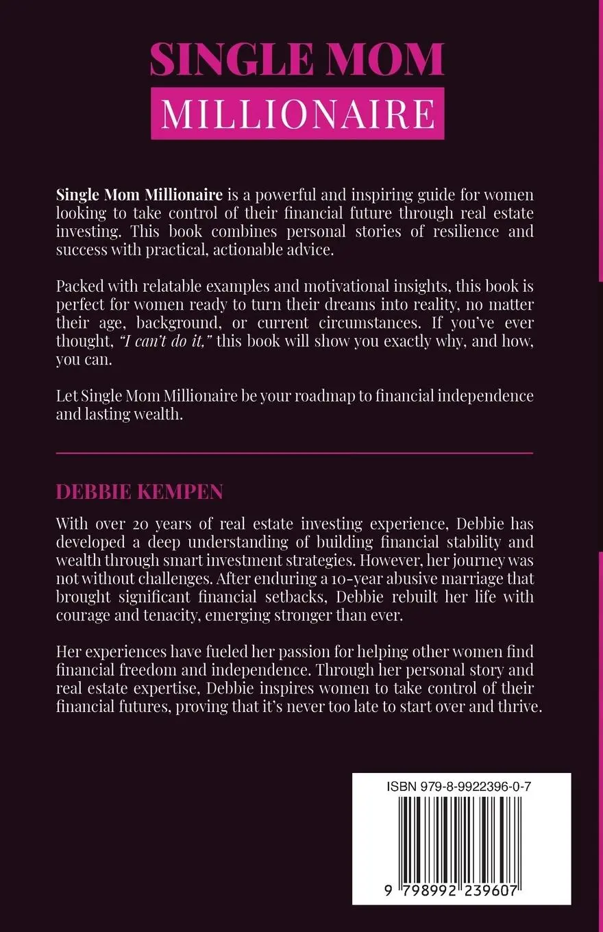Rückseite: 9798992239607 | Single Mom Millionaire | Debbie Kempen | Taschenbuch | Englisch | 2025