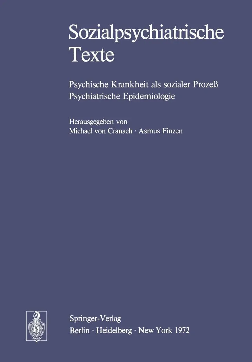 Cover: 9783540059707 | Sozialpsychiatrische Texte | A. Finzen (u. a.) | Taschenbuch | viii