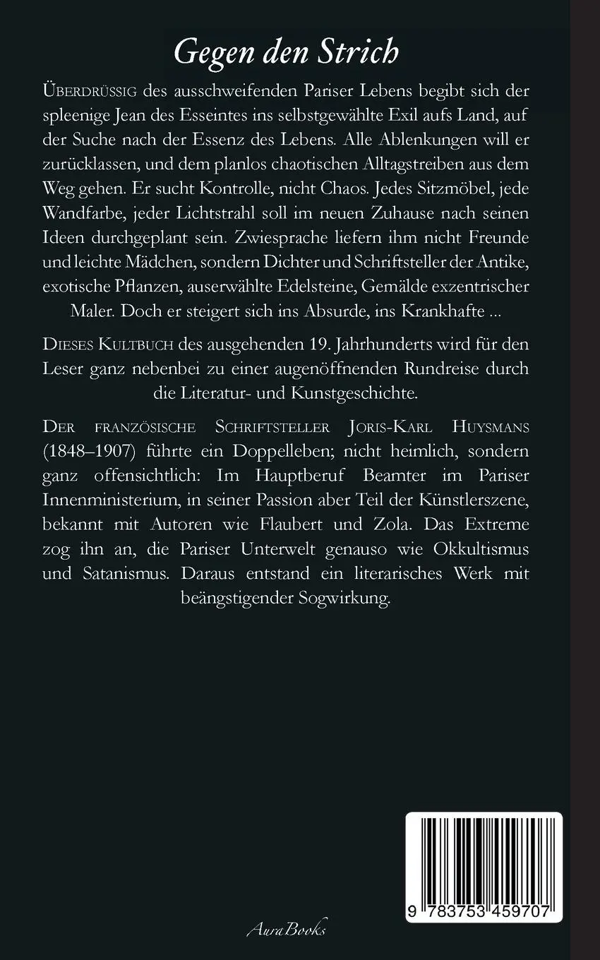 Rückseite: 9783753459707 | Gegen den Strich | Joris-Karl Huysmans | Taschenbuch | 134 S. | 2021