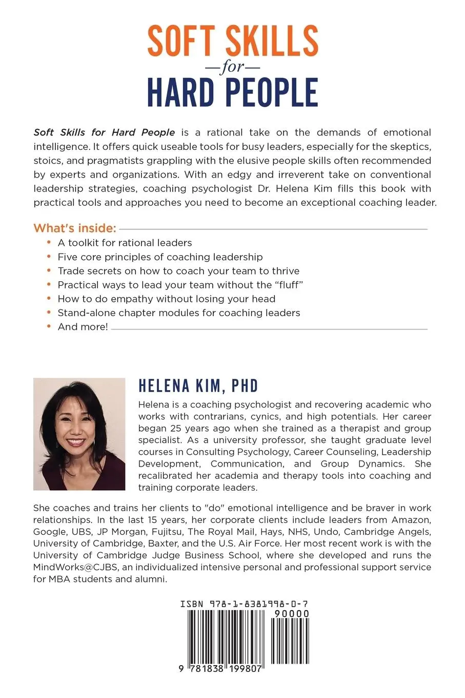 Rückseite: 9781838199807 | Soft Skills for Hard People | Helena Kim | Taschenbuch | Englisch