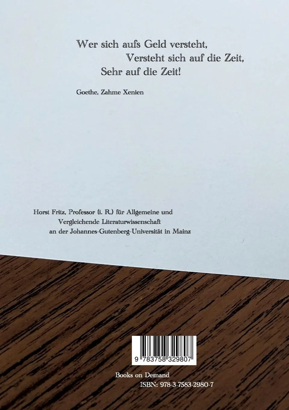 Rückseite: 9783758329807 | Versteckt - Verbrannt - Verschenkt | Horst Fritz | Taschenbuch | 2024