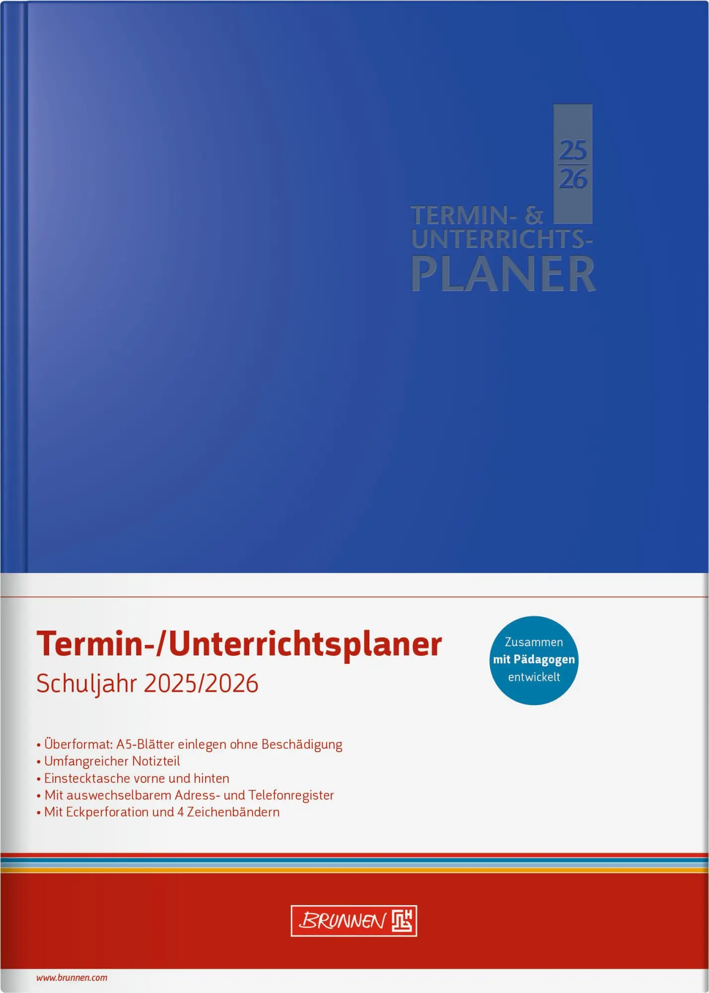 Bild: 4061947139907 | BRUNNEN Termin- &amp; Unterrichtsplaner (2025/2026), 2 Seiten = 1...