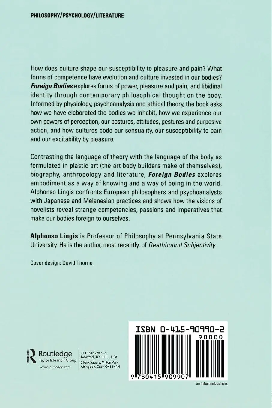 Rückseite: 9780415909907 | Foreign Bodies | Alphonso Lingis | Taschenbuch | Englisch | 1994