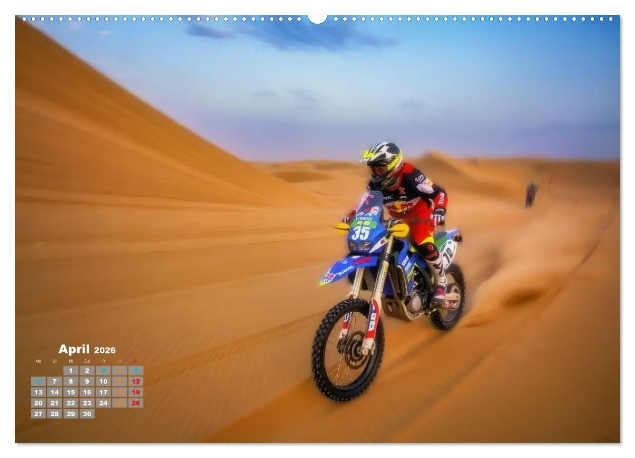 Bild: 9783516689907 | Wüstenrallye Dakar Motorrad (Wandkalender 2026 DIN A2 quer),...