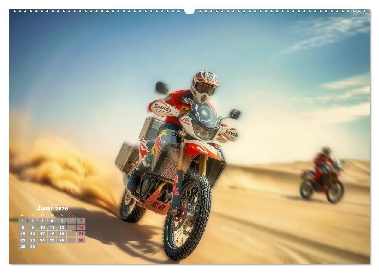 Bild: 9783516689907 | Wüstenrallye Dakar Motorrad (Wandkalender 2026 DIN A2 quer),...