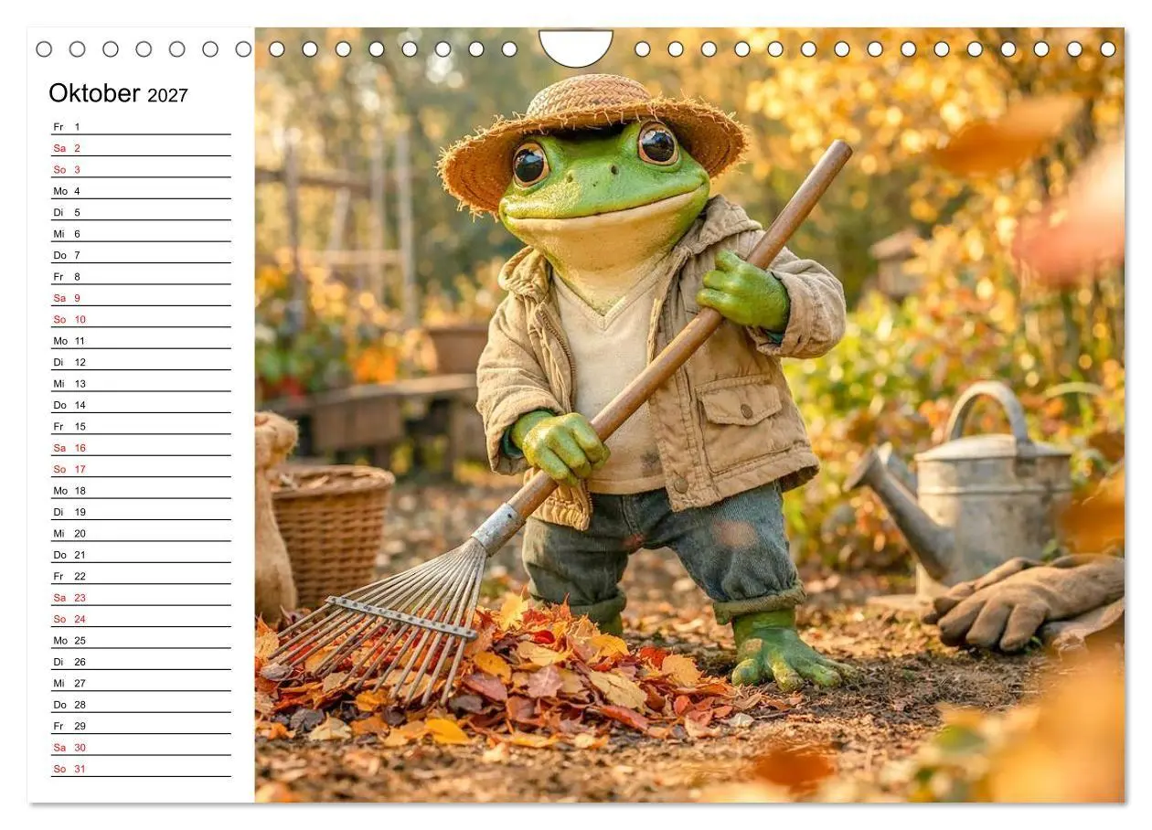 Bild: 9783516759907 | Frosch im Garten (Wandkalender 2027 DIN A4 quer), CALVENDO...