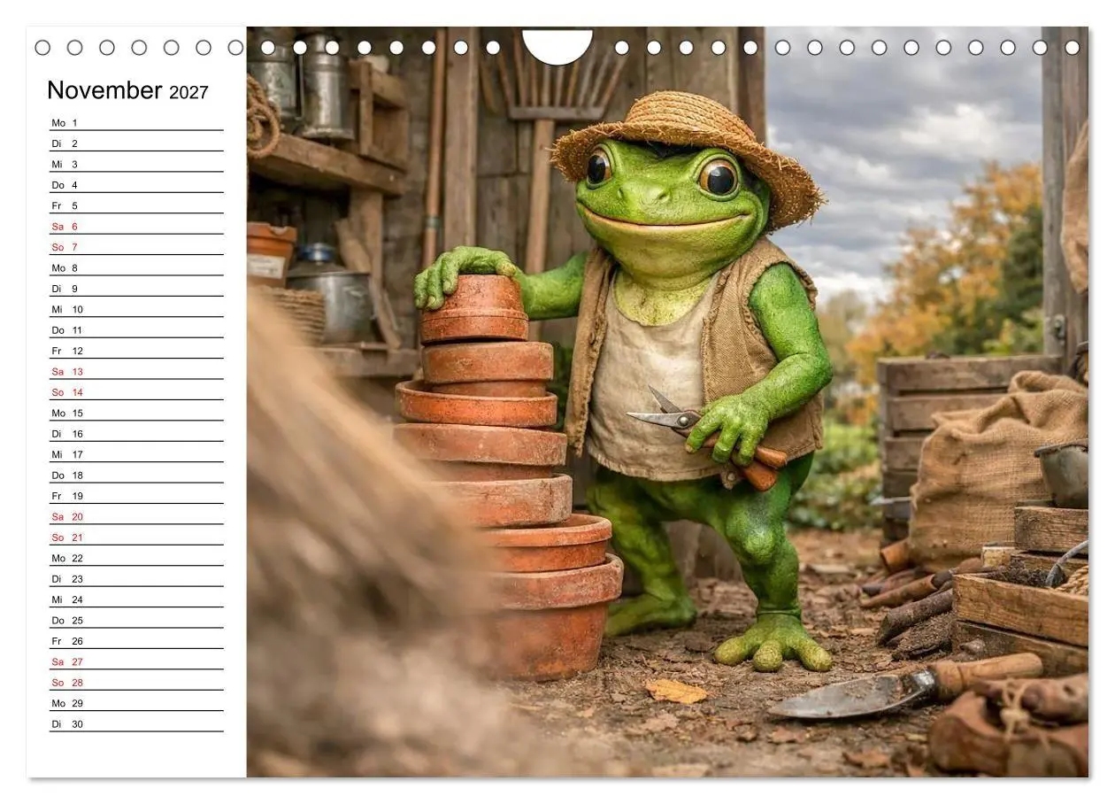 Bild: 9783516759907 | Frosch im Garten (Wandkalender 2027 DIN A4 quer), CALVENDO...