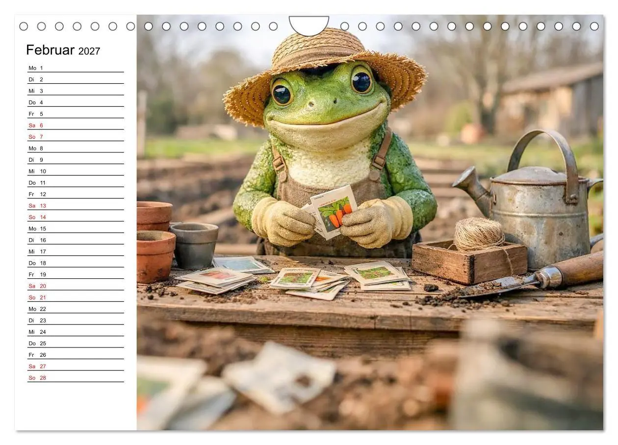 Bild: 9783516759907 | Frosch im Garten (Wandkalender 2027 DIN A4 quer), CALVENDO...