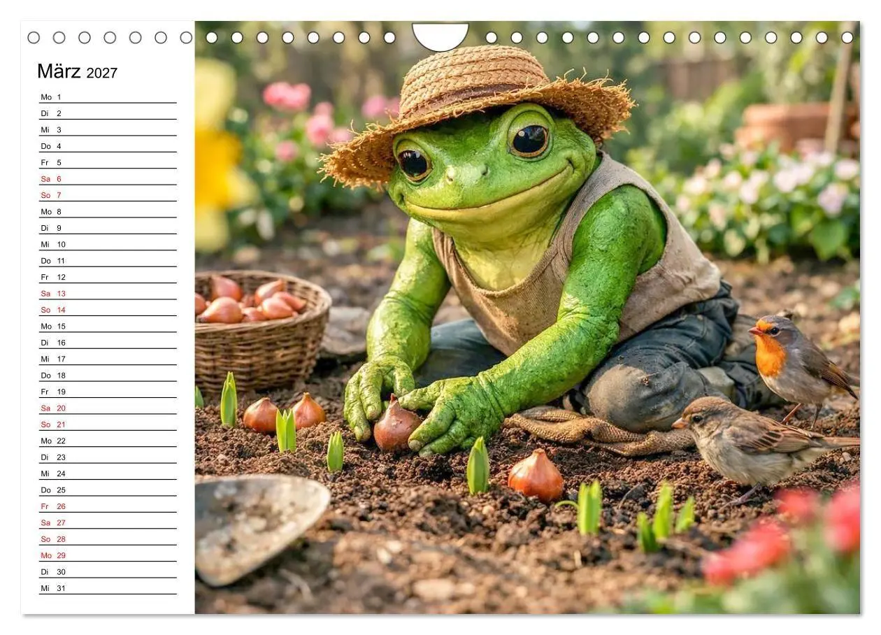 Bild: 9783516759907 | Frosch im Garten (Wandkalender 2027 DIN A4 quer), CALVENDO...