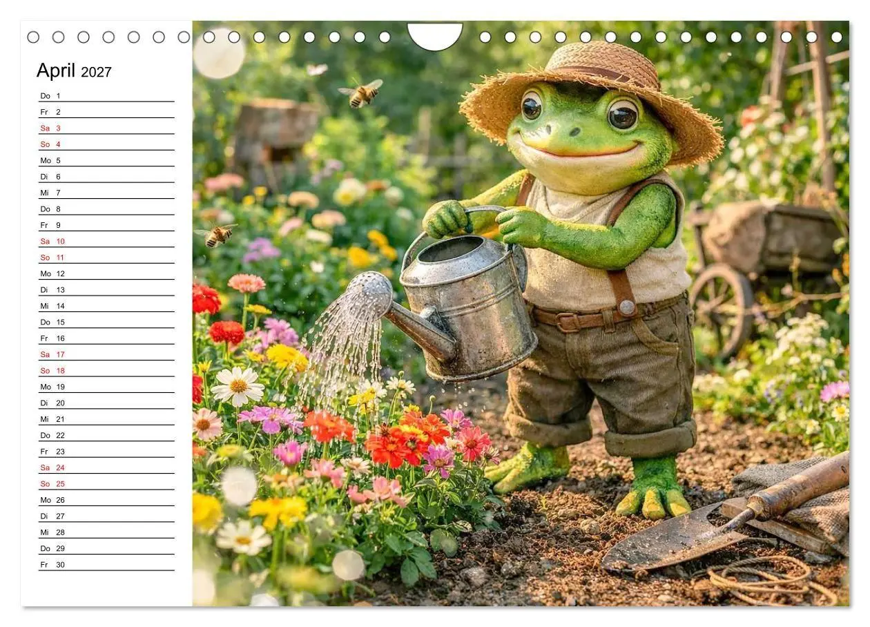 Bild: 9783516759907 | Frosch im Garten (Wandkalender 2027 DIN A4 quer), CALVENDO...