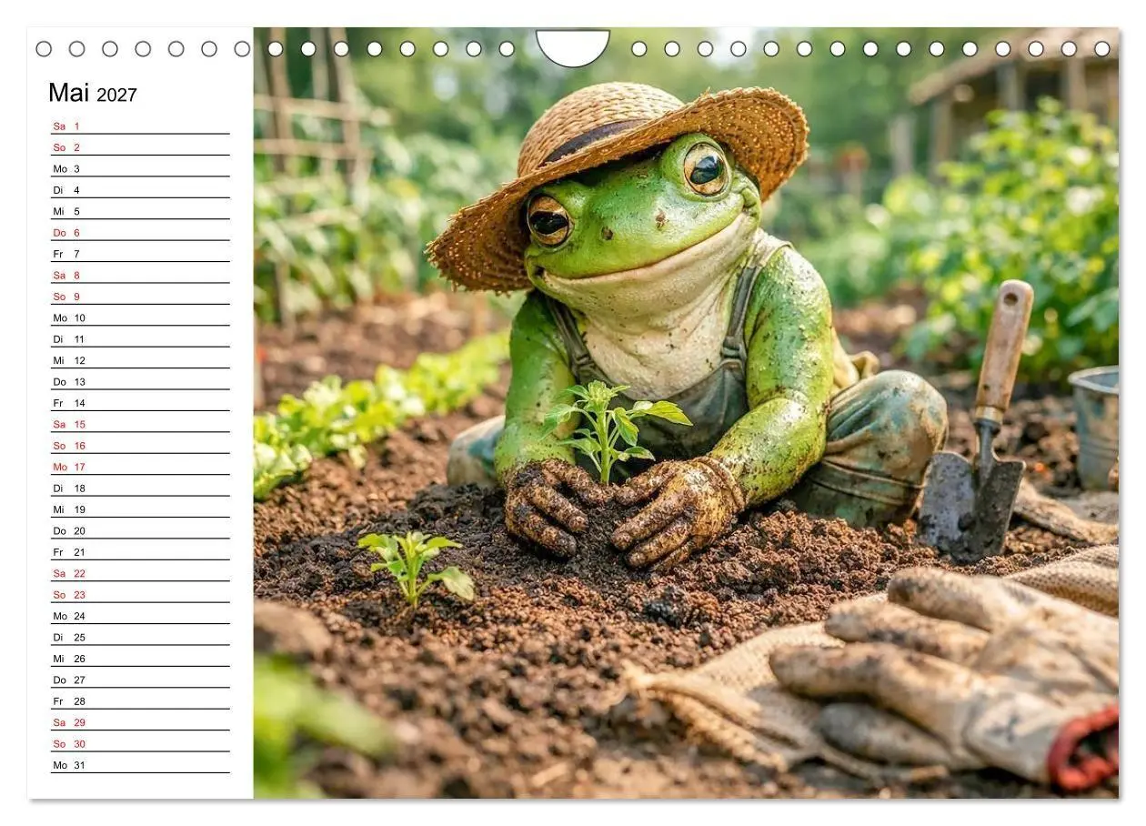 Bild: 9783516759907 | Frosch im Garten (Wandkalender 2027 DIN A4 quer), CALVENDO...