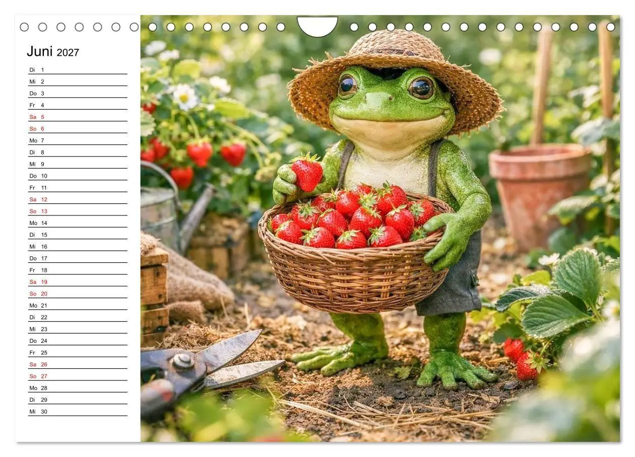 Bild: 9783516759907 | Frosch im Garten (Wandkalender 2027 DIN A4 quer), CALVENDO...