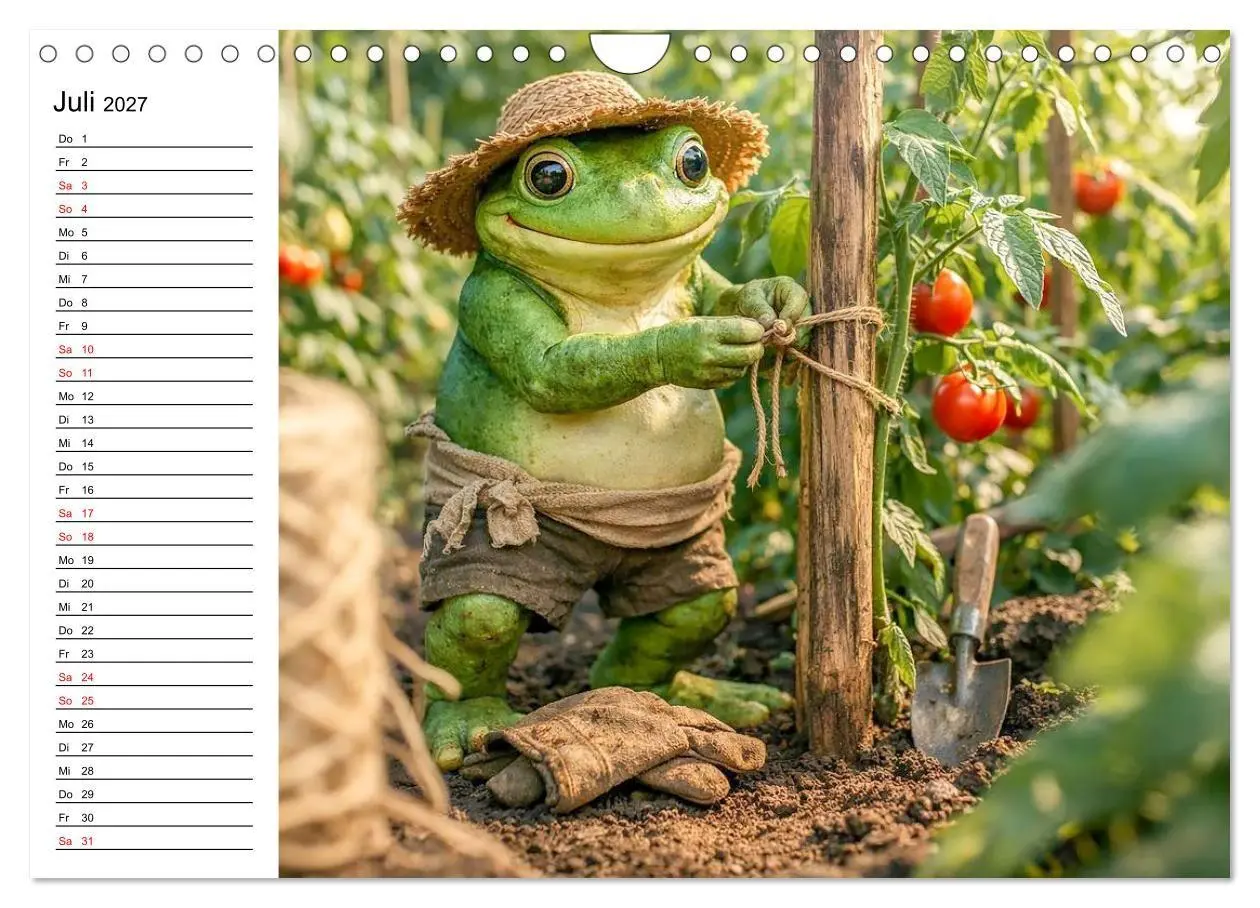 Bild: 9783516759907 | Frosch im Garten (Wandkalender 2027 DIN A4 quer), CALVENDO...