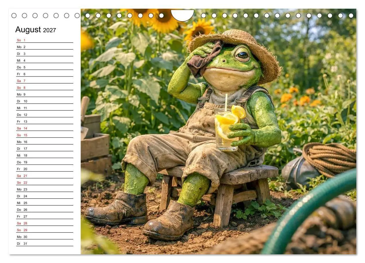 Bild: 9783516759907 | Frosch im Garten (Wandkalender 2027 DIN A4 quer), CALVENDO...