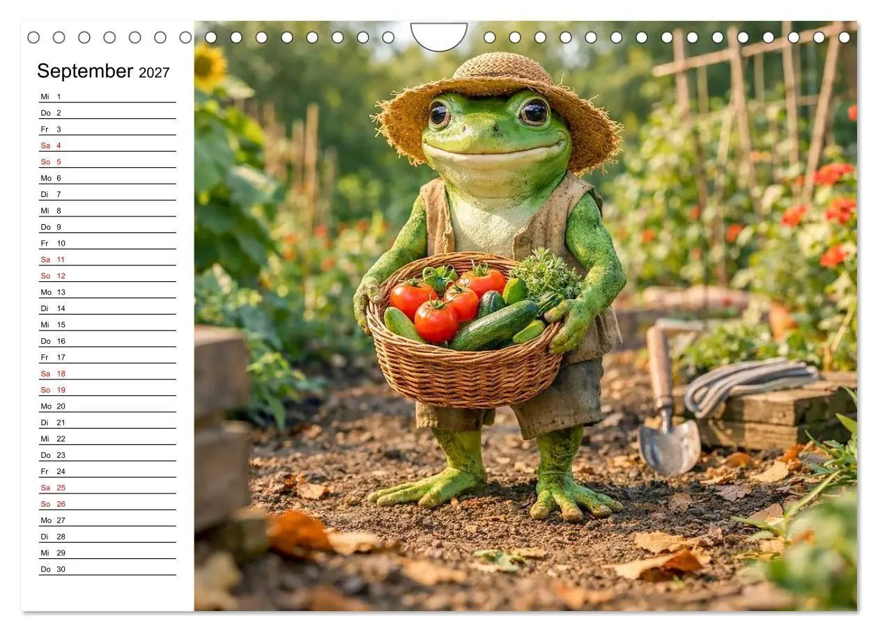 Bild: 9783516759907 | Frosch im Garten (Wandkalender 2027 DIN A4 quer), CALVENDO...