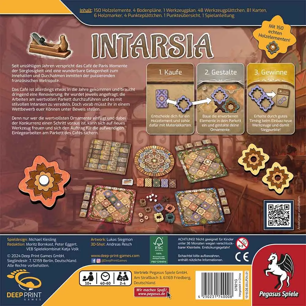 Bild: 4250231740008 | Intarsia (Deep Print Games) | Michael Kiesling | Spiel | 57821G | 2024