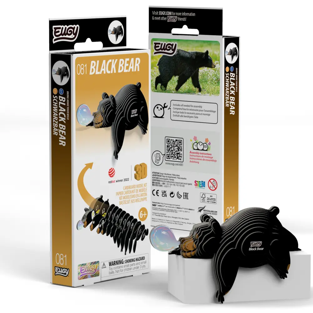 Cover: 9421036940008 | EUGY - 3D Bastelset Schwarzbär | Kit (Bastelset) | In Karton | 650081