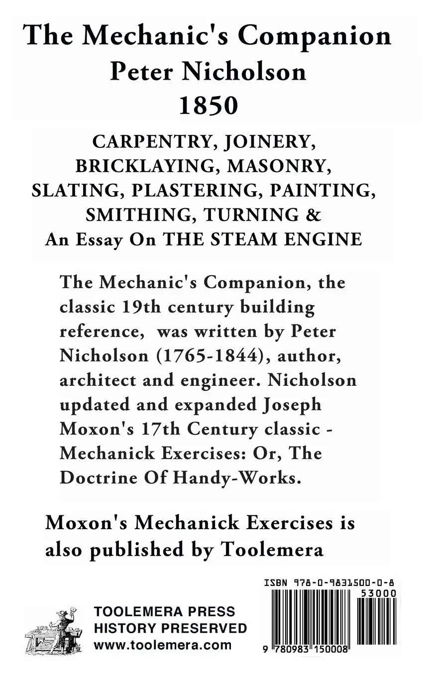 Rückseite: 9780983150008 | The Mechanic's Companion | Peter Nicholson | Taschenbuch | Englisch