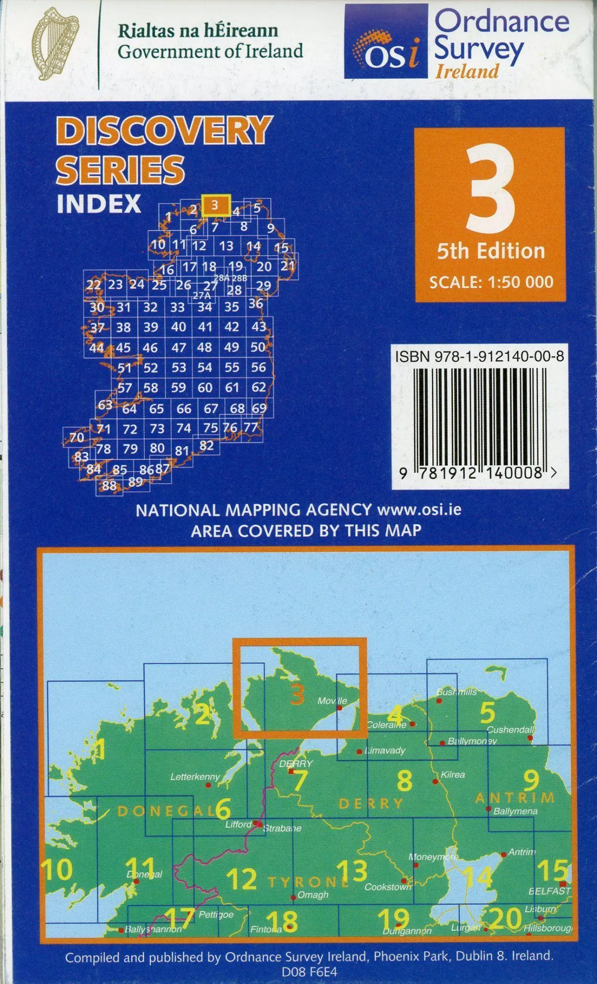 Bild: 9781912140008 | Derry. Donegal | (Land-)Karte | Karte/Landkarte | Englisch | 2020