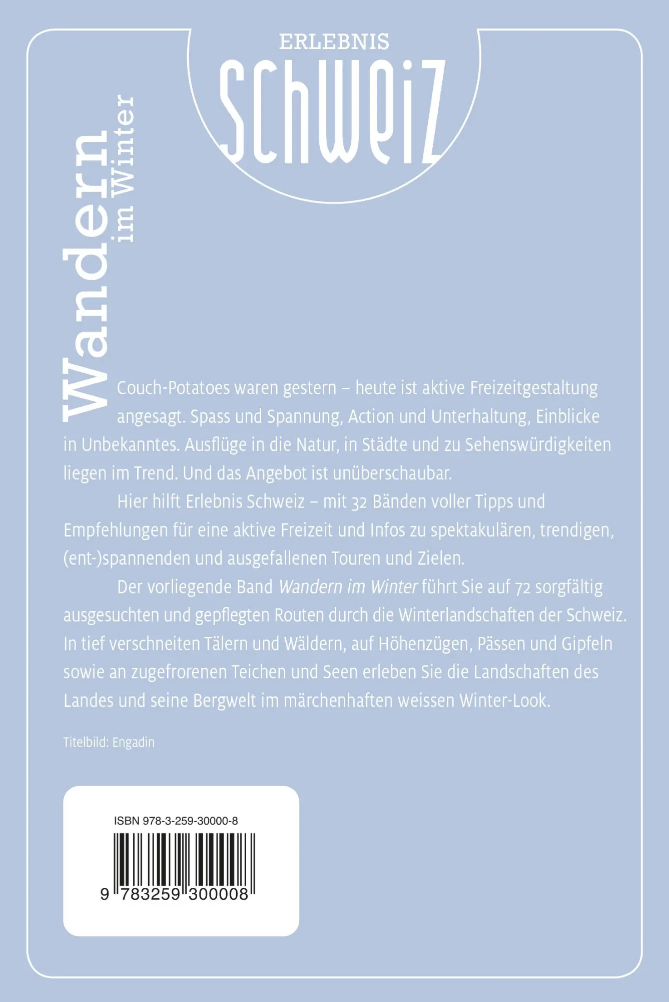 Rückseite: 9783259300008 | Kümmerly+Frey Erlebnis Schweiz Wandern im Winter - Wanderführer | Buch
