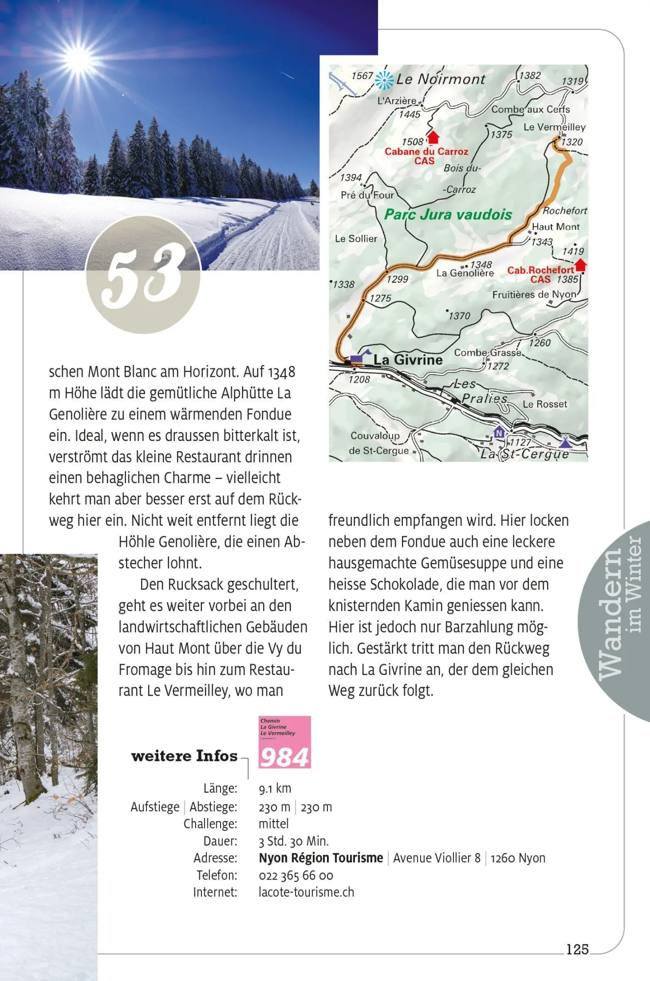 Bild: 9783259300008 | Kümmerly+Frey Erlebnis Schweiz Wandern im Winter - Wanderführer | Buch