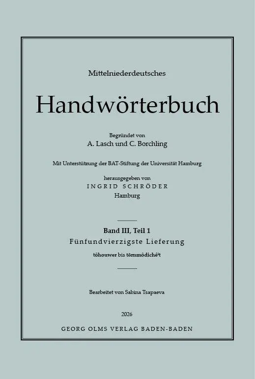 Cover: 9783487170008 | Mittelniederdeutsches Handwörterbuch | Ingrid Schröder | Taschenbuch