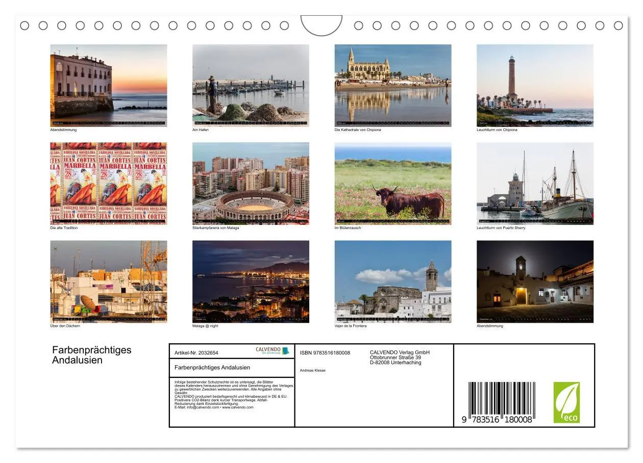 Bild: 9783516180008 | Farbenprächtiges Andalusien (Wandkalender 2026 DIN A4 quer),...