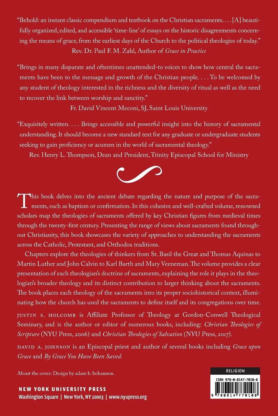 Rückseite: 9780814770108 | Christian Theologies of the Sacraments | A Comparative Introduction