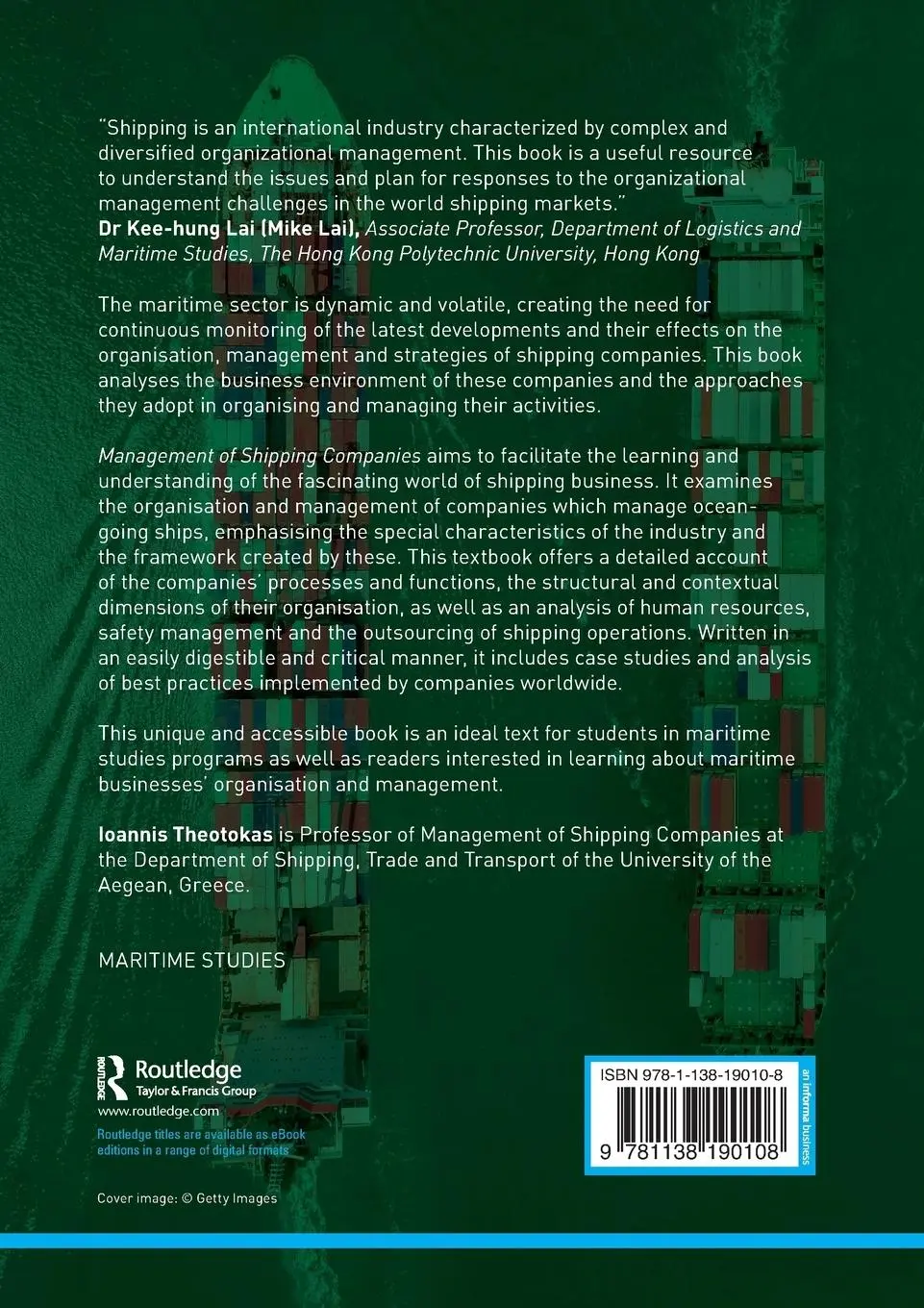 Rückseite: 9781138190108 | Management of Shipping Companies | Ioannis Theotokas | Taschenbuch