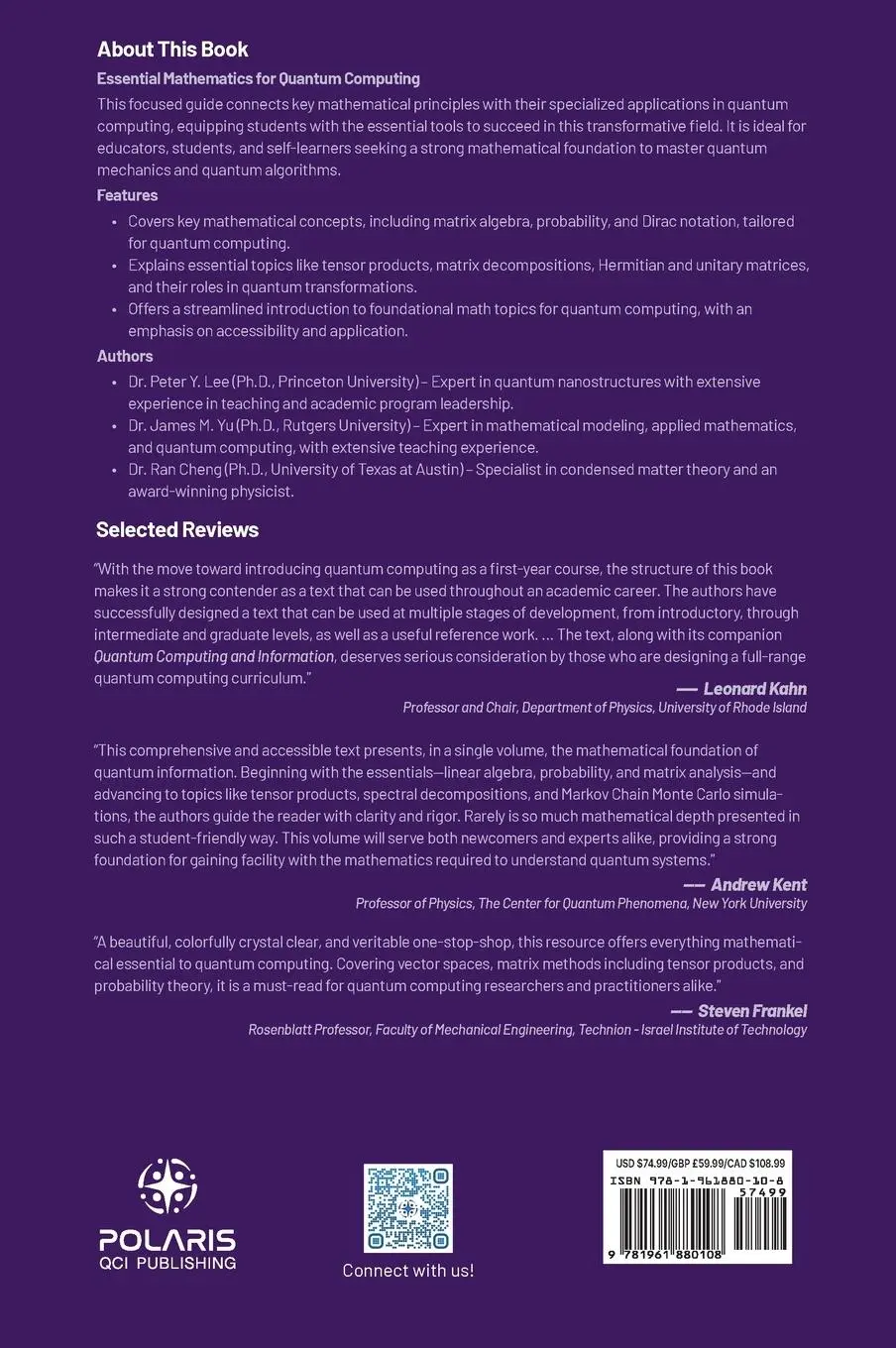 Rückseite: 9781961880108 | Mathematical Foundations of Quantum Computing | A Scaffolding Approach