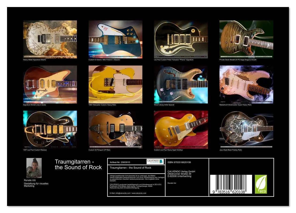 Bild: 9783516620108 | Traumgitarren - the Sound of Rock (Wandkalender 2026 DIN A4 quer),...
