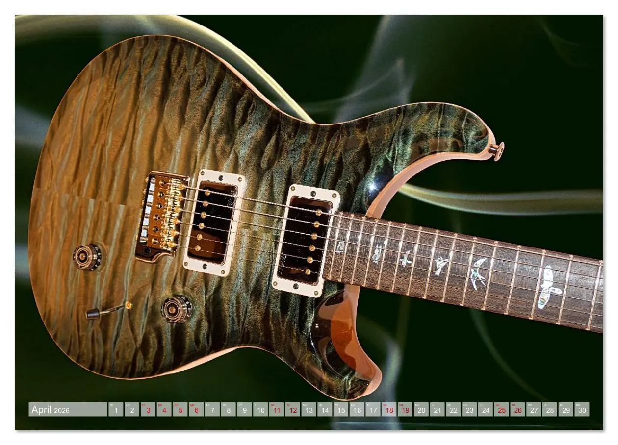 Bild: 9783516620108 | Traumgitarren - the Sound of Rock (Wandkalender 2026 DIN A4 quer),...