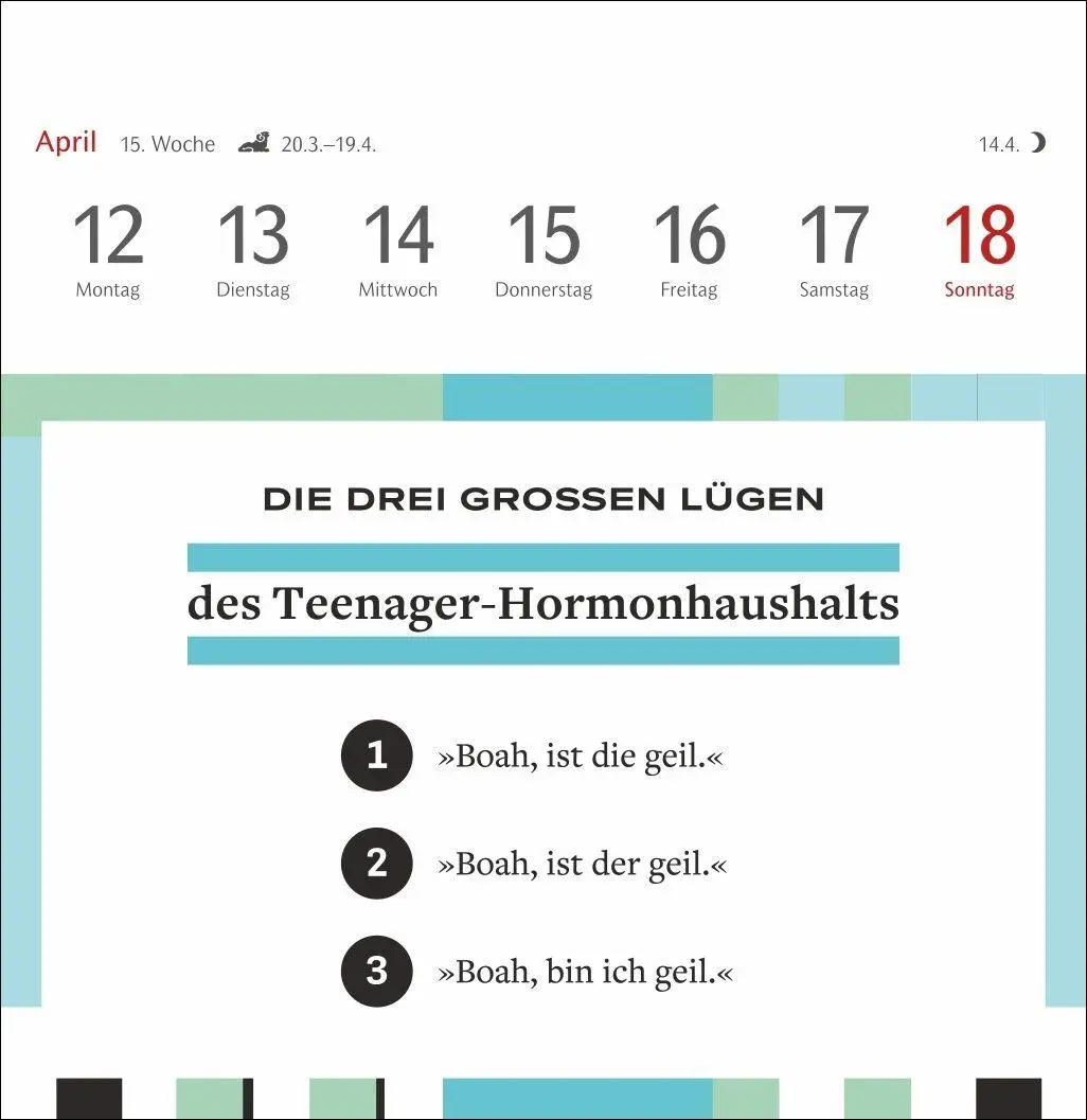 Bild: 9783840040108 | Die drei großen Lügen Premium-Postkartenkalender 2027 - 53...