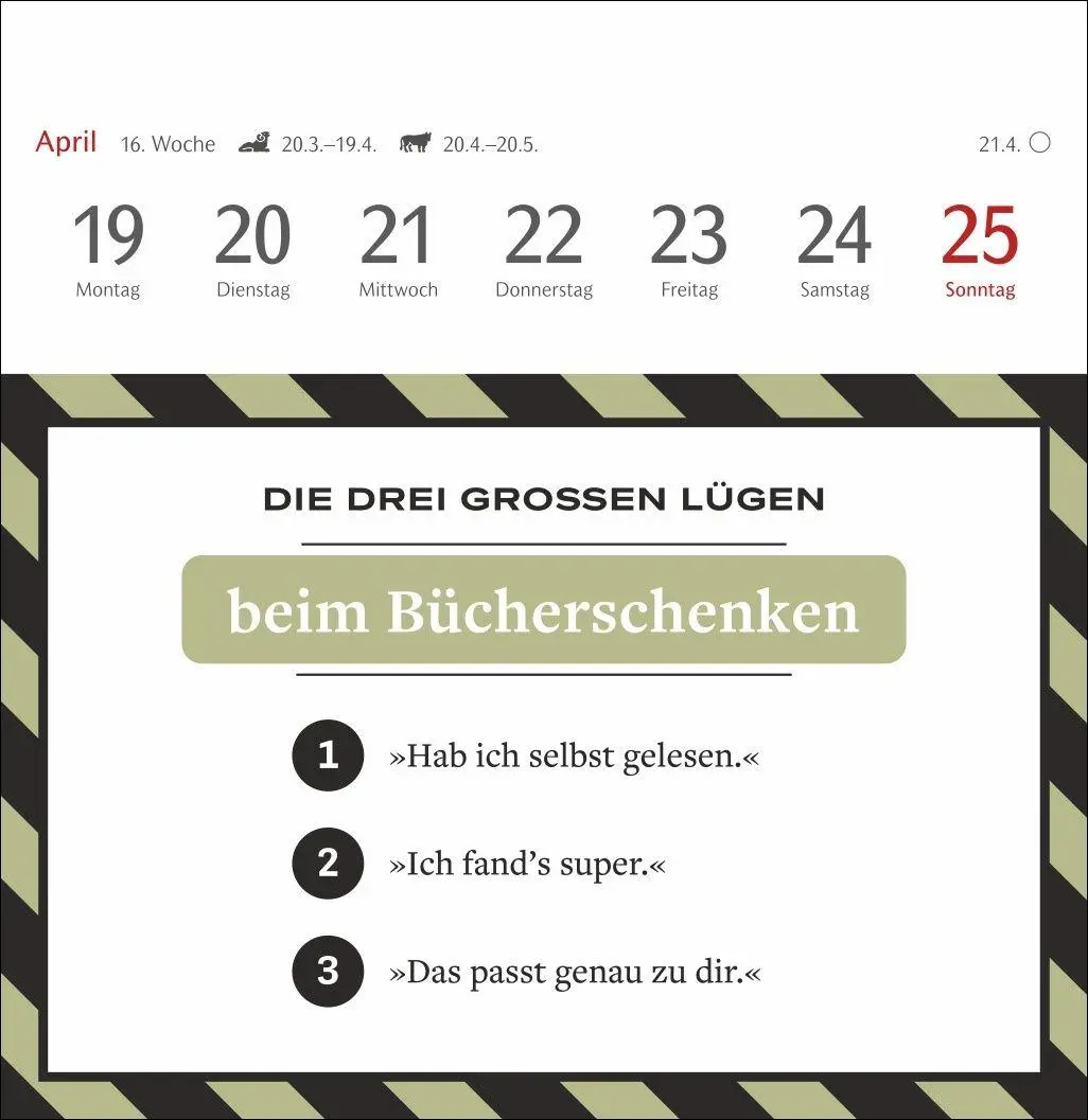 Bild: 9783840040108 | Die drei großen Lügen Premium-Postkartenkalender 2027 - 53...