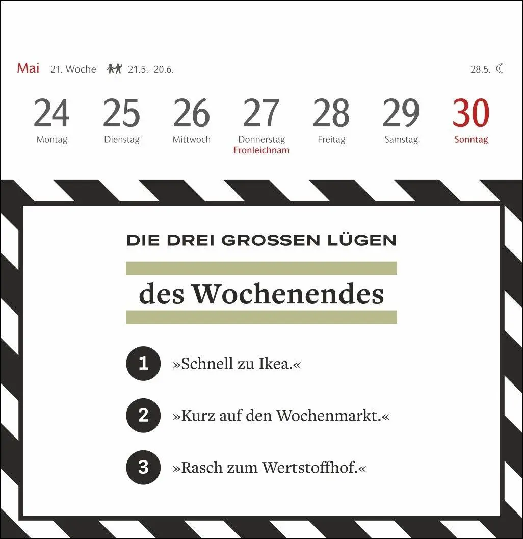 Bild: 9783840040108 | Die drei großen Lügen Premium-Postkartenkalender 2027 - 53...