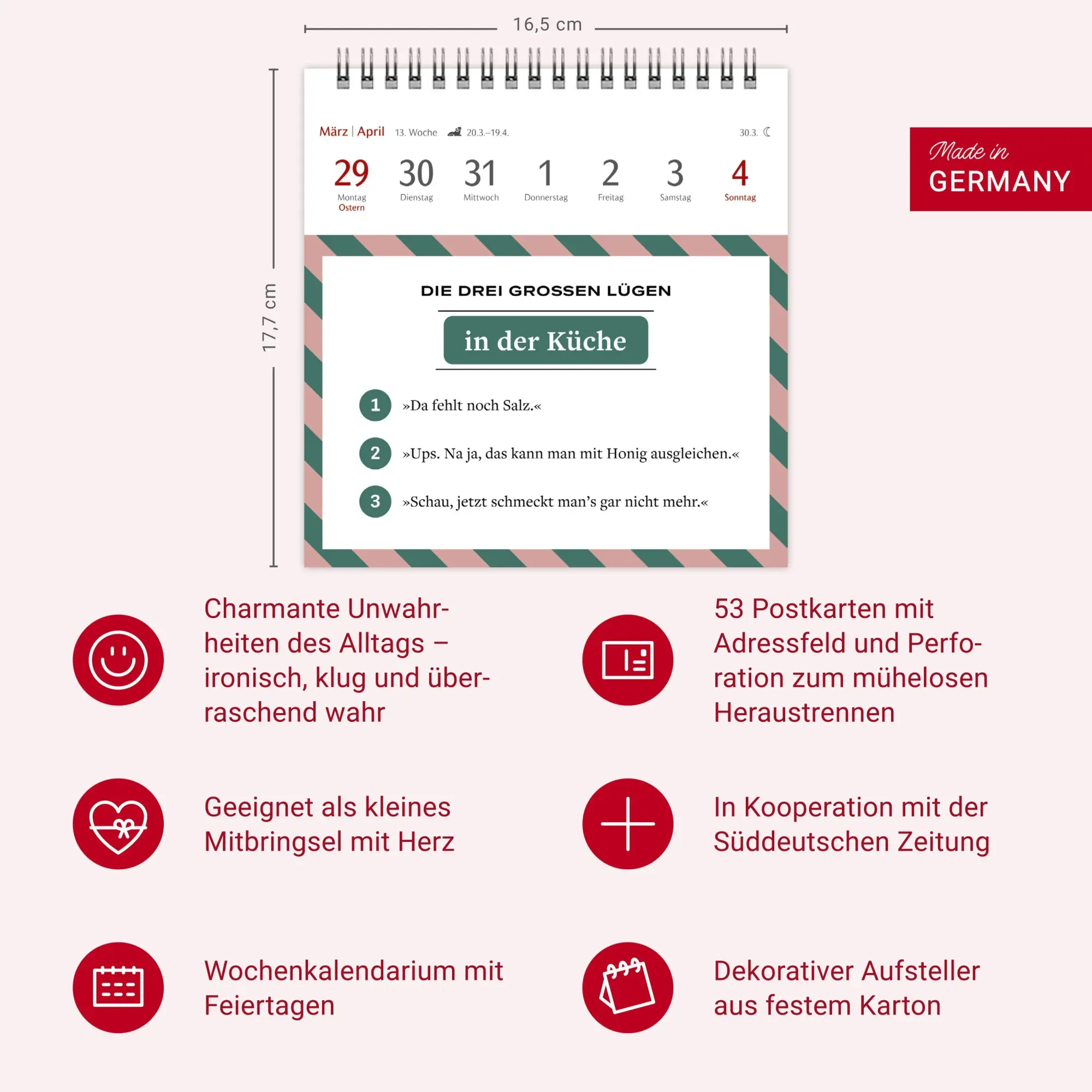 Bild: 9783840040108 | Die drei großen Lügen Premium-Postkartenkalender 2027 - 53...